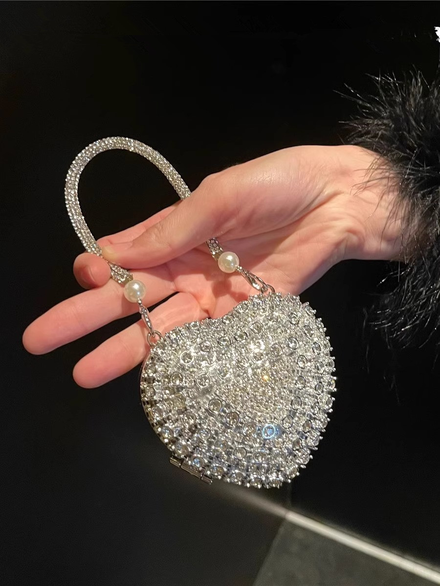 Women Bags Max - Luxury Small Bling Heart Shape Diamond