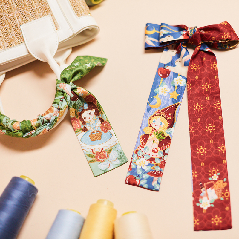 Women'S Retro Bags - Fairy Tale Long Silk Scarf Retro