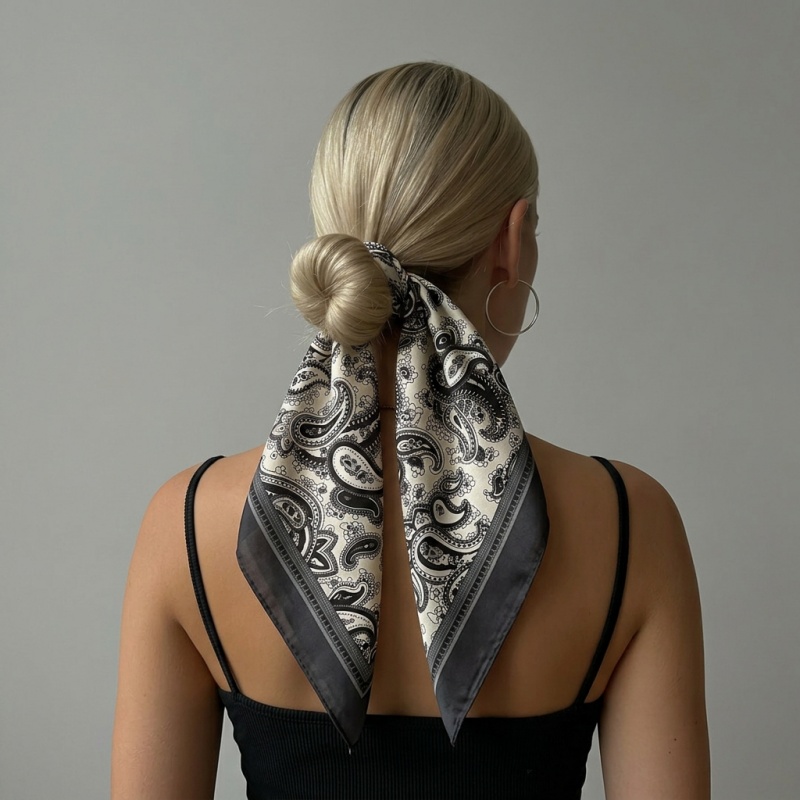 Women'S Retro Bags - Luxury Satin Square Scarf Paisley Print