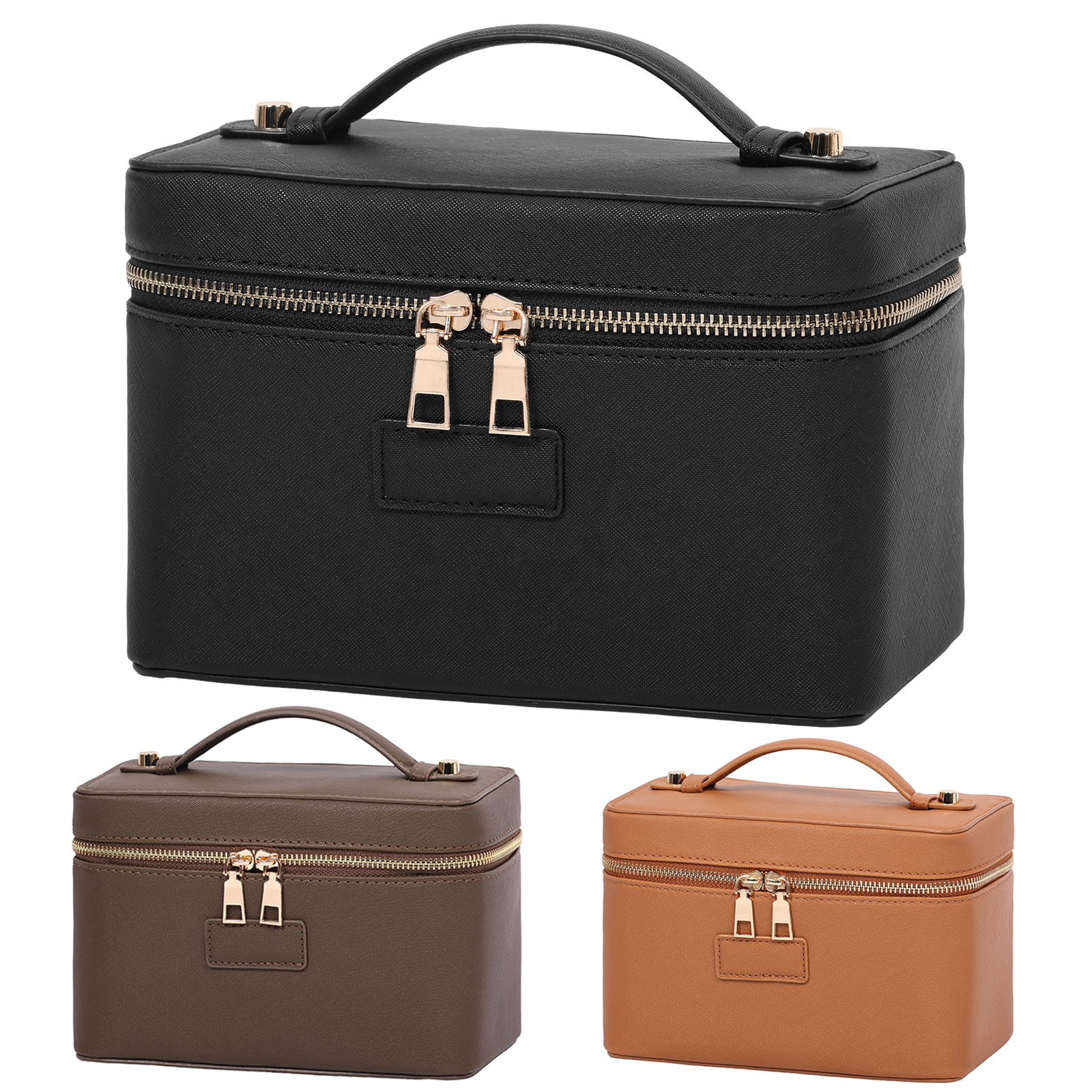 Women Vanity Bags - PU leather Cosmetic Bag Women Vanity