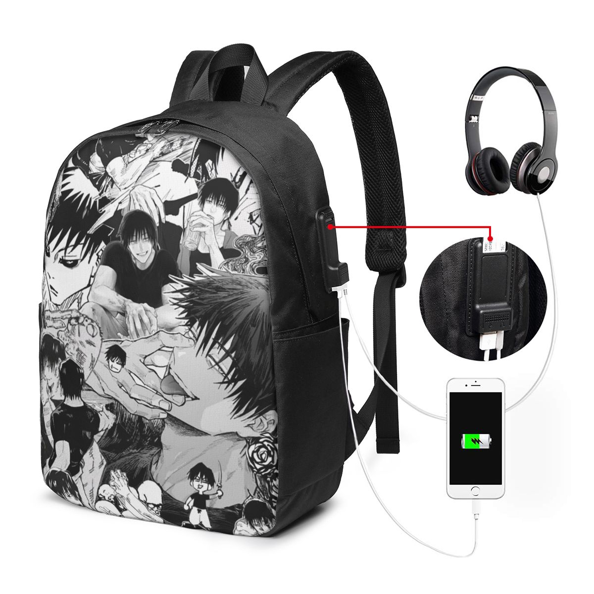 Womens Backpack - Tokyo Revengers Toji Fushiguro Backpack Travel