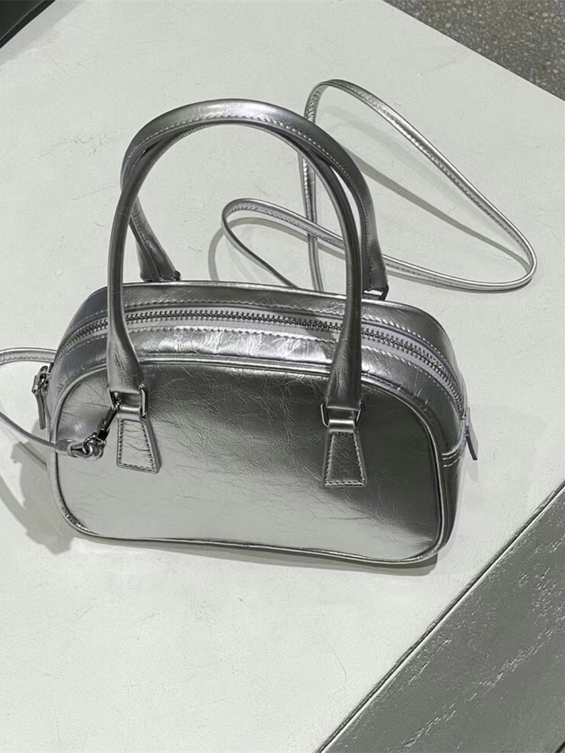 Women'S Elle Bags - Leather Boston Pillow Handbag ell aped