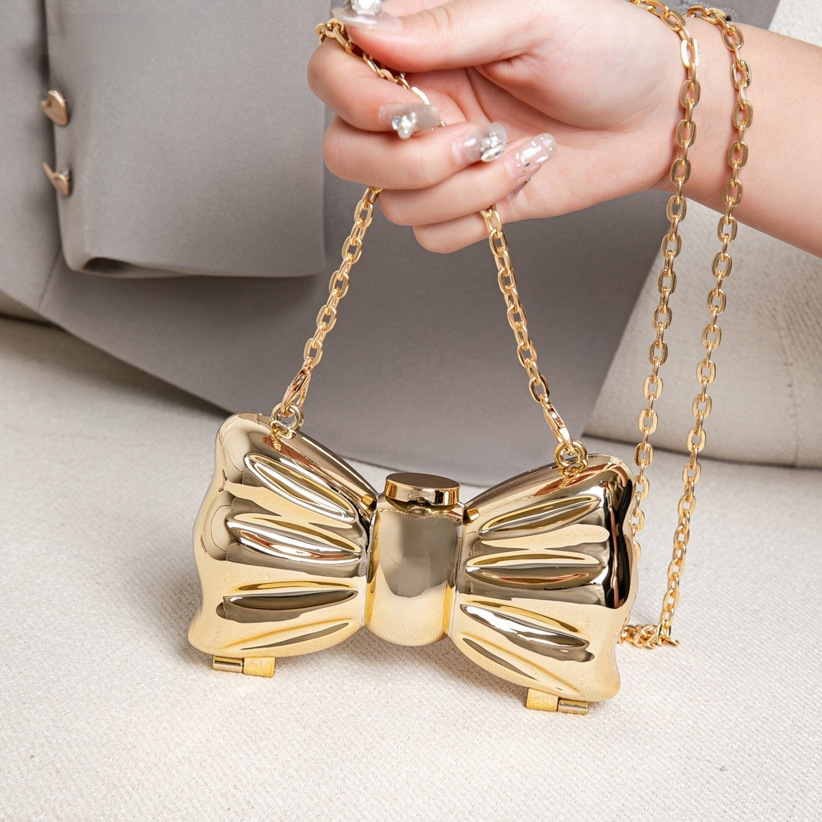 Women Bags On Sale - Luxury Fashion Metal Mini Handbag with