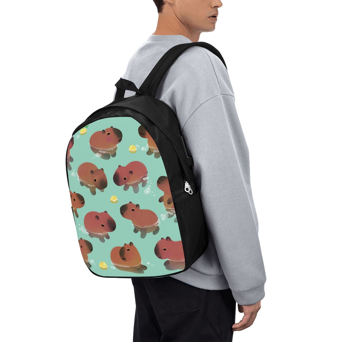 Capybara Animal Pattern Backpa - Womens Backpack ulasan dan harga