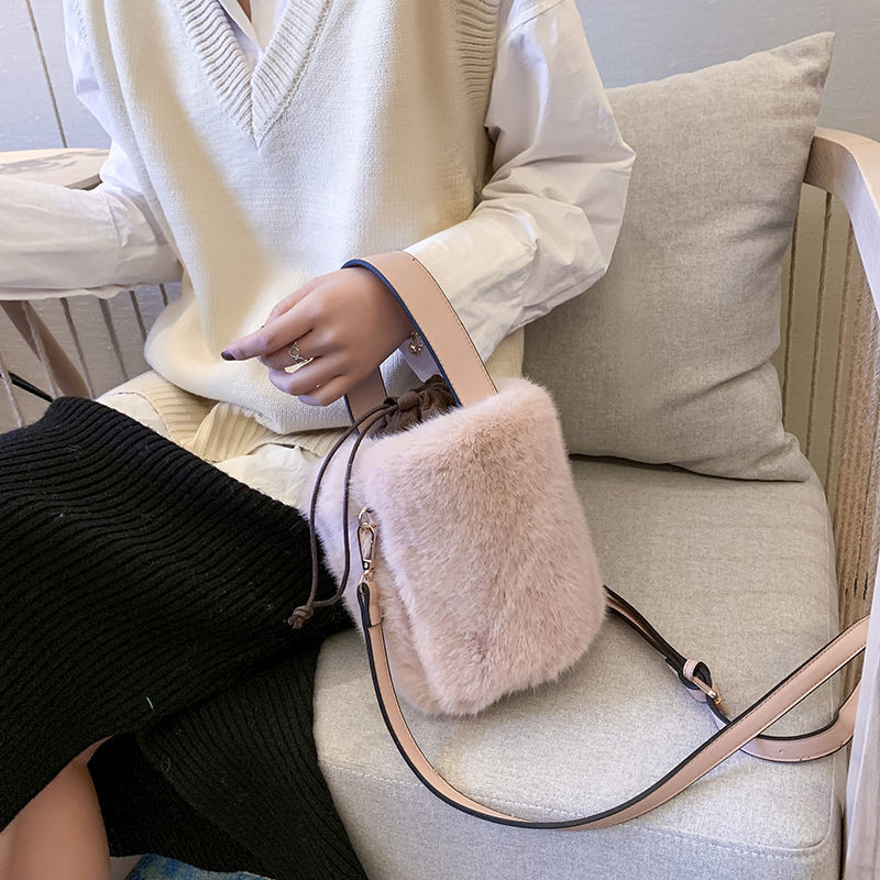 Faux Fur Bags Women Bucket Plu - Women Bags Max ulasan dan harga