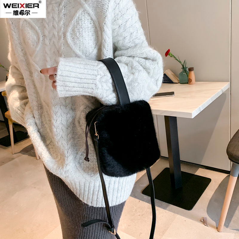 Faux Fur Bags Women Bucket Plu - Women Bags Max ulasan dan harga