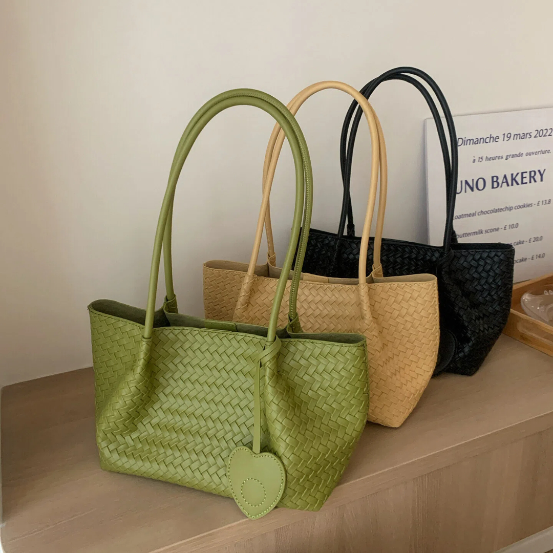 2Pcs/Set Woven Tote Bag for Wo - Women Hand Bags For Office ulasan dan harga