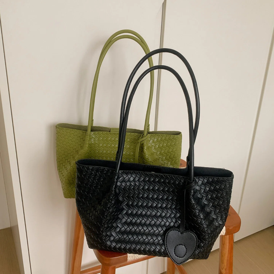 2Pcs/Set Woven Tote Bag for Wo - Women Hand Bags For Office ulasan dan harga