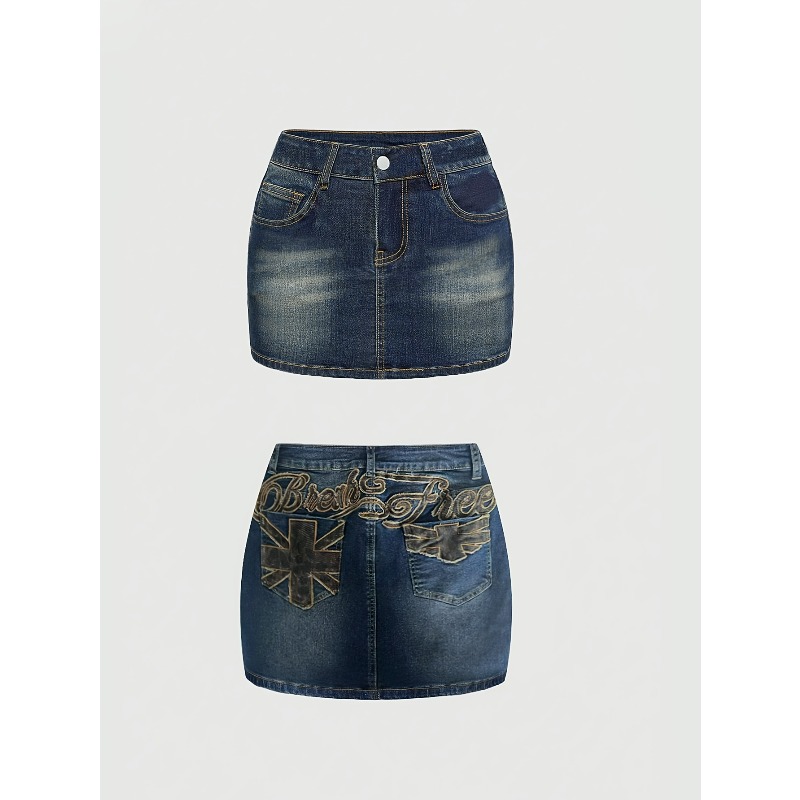 Summer Denim Retro Short Skirt - Women'S Retro Bags ulasan dan harga