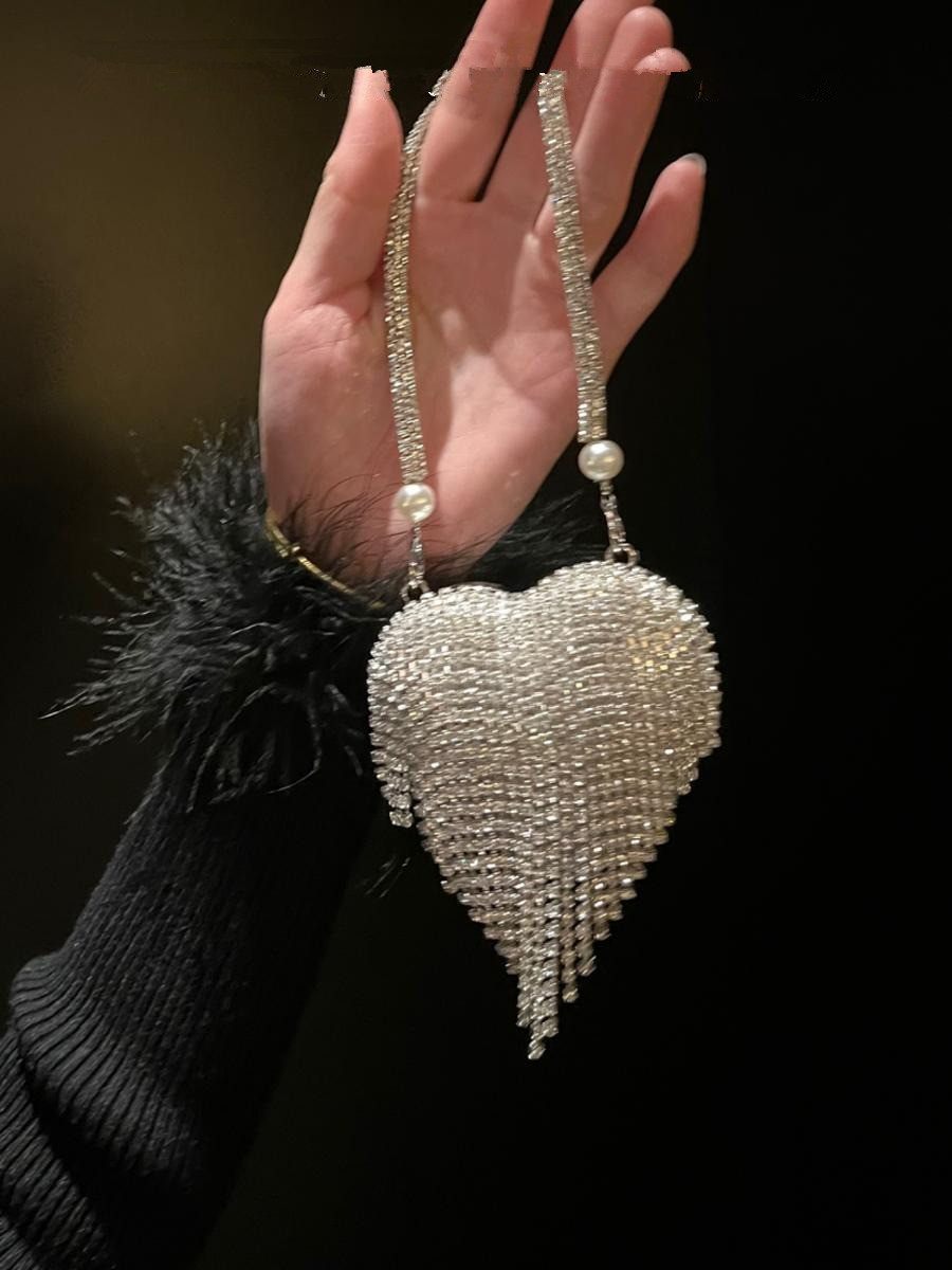 Luxury Small Bling Heart Shape - Women Bags Max ulasan dan harga