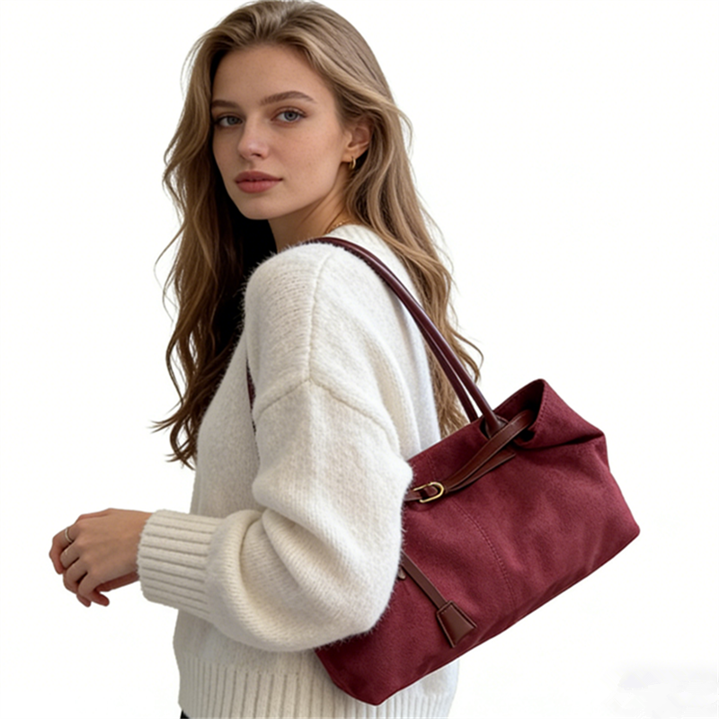Vintage Faux Suede Handbag, La - Women Hand Bags For Office ulasan dan harga
