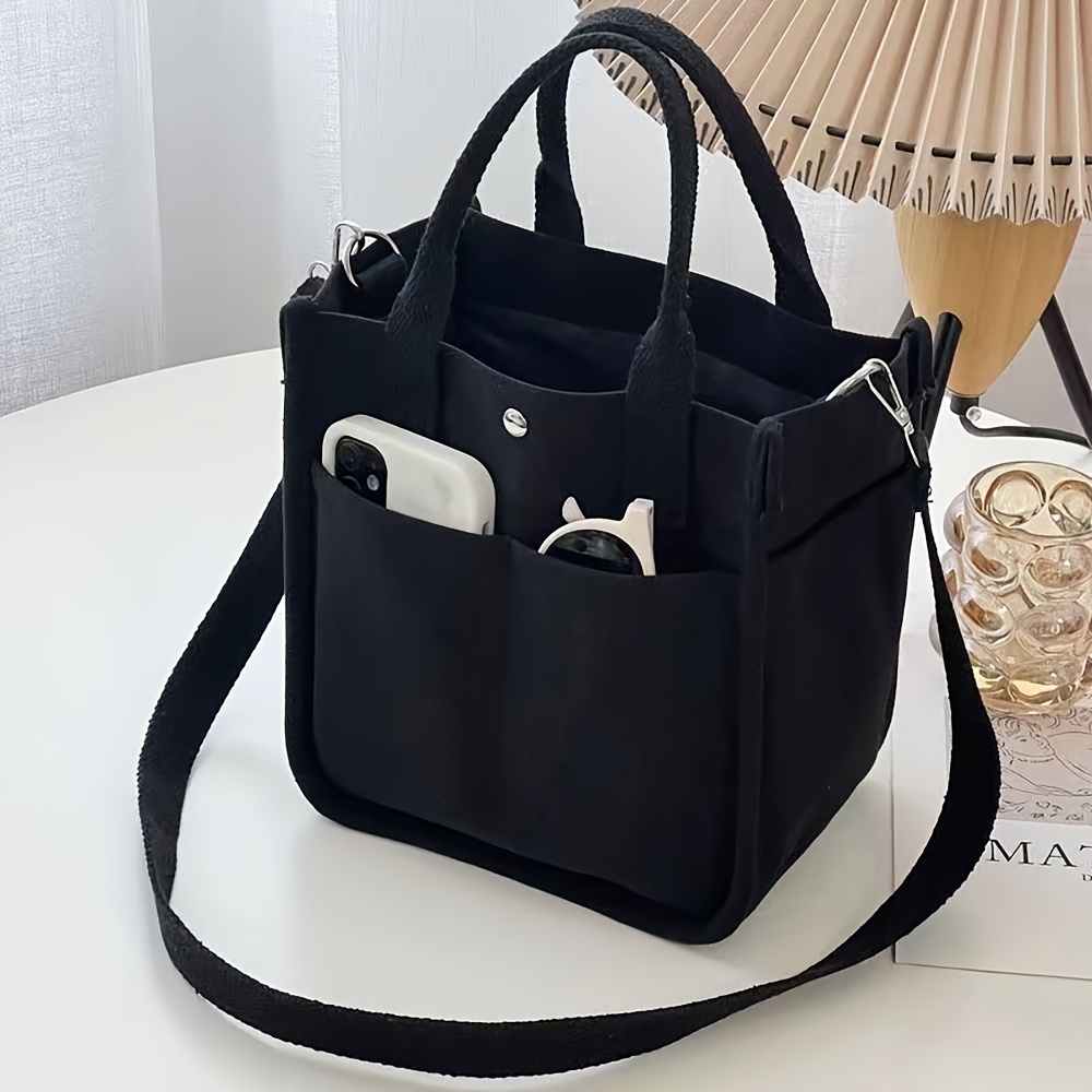 Small Canvas Tote Bag with Poc - Women Hand Bags For Office ulasan dan harga