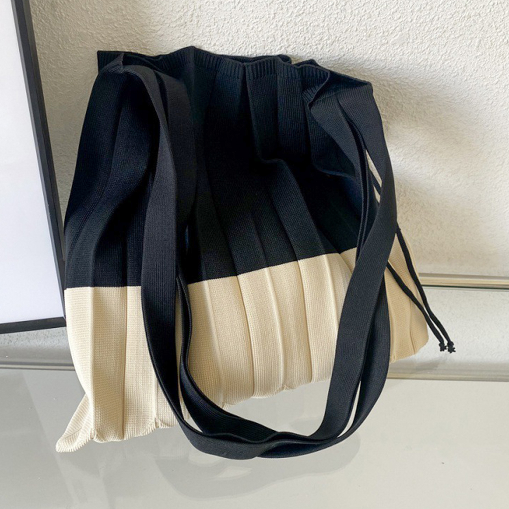 Knitted Foldable Storage Handb - Women Bags Low Price ulasan dan harga