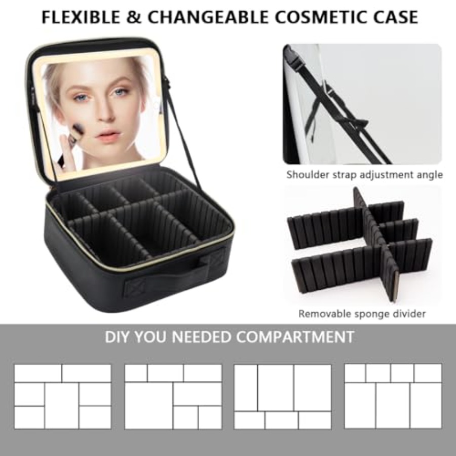 Makeup Bag, Large Vanity Makeu - Women Vanity Bags ulasan dan harga