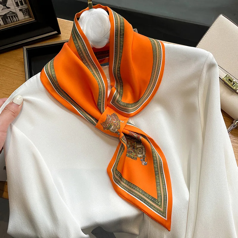 Retro Print Skinny Silk Scarfs - Women'S Retro Bags ulasan dan harga