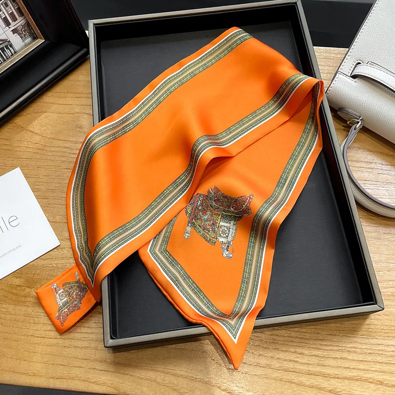 Retro Print Skinny Silk Scarfs - Women'S Retro Bags ulasan dan harga