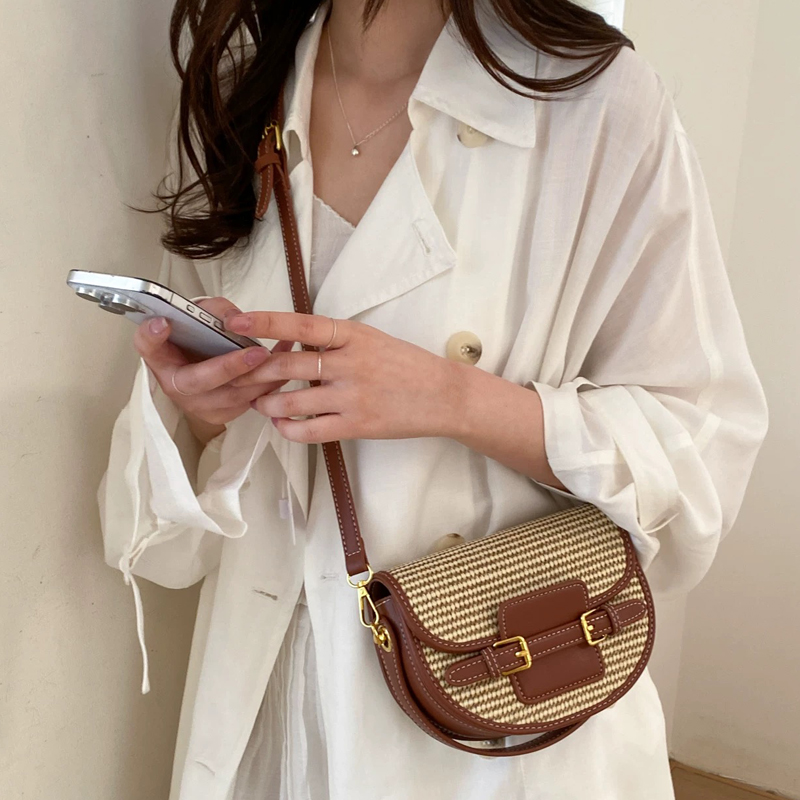 England Style Mini Straw Saddl - Women Bags Max ulasan dan harga