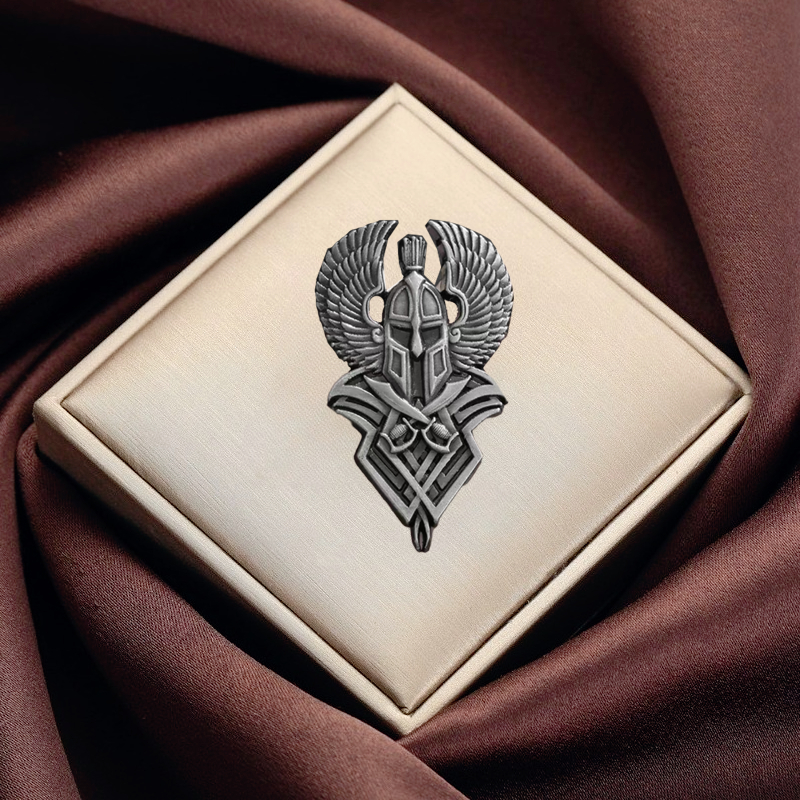 1pcs Knight Helmet Wing Brooch - Women'S Retro Bags ulasan dan harga
