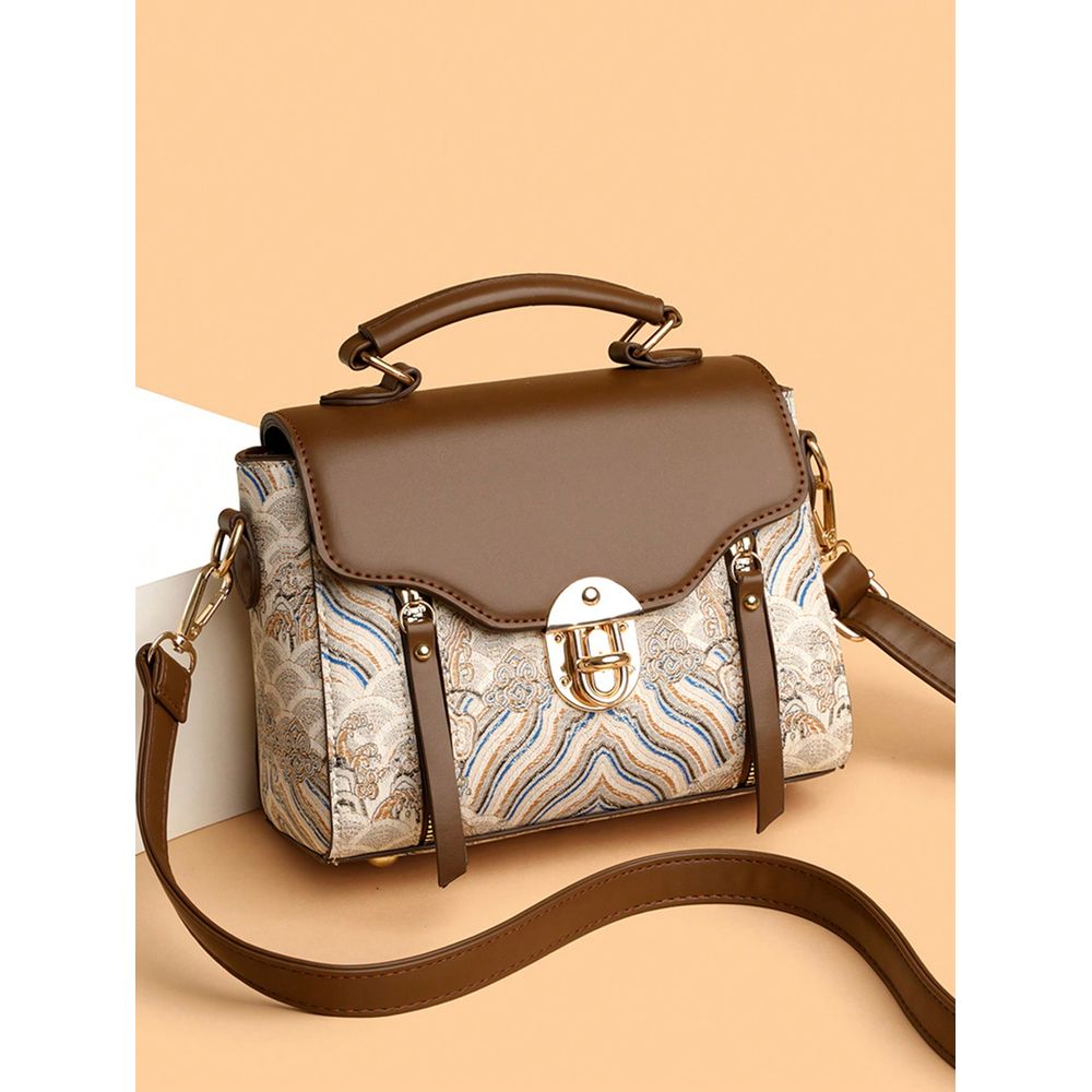 Minimalist Flip Lock Decorated - Women'S Retro Bags ulasan dan harga