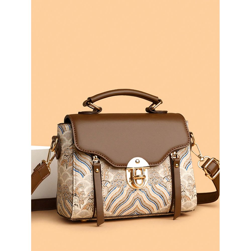 Minimalist Flip Lock Decorated - Women'S Retro Bags ulasan dan harga