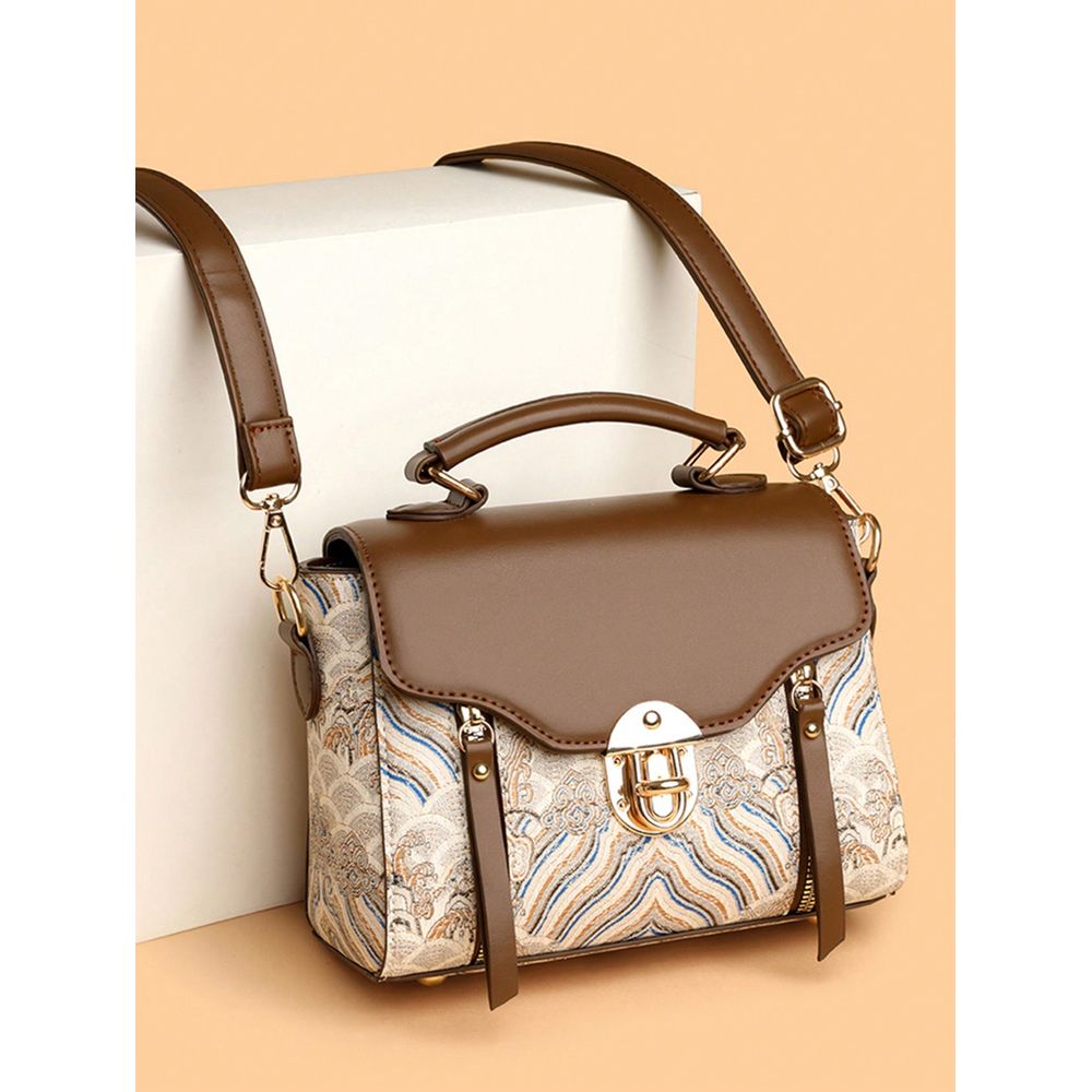 Minimalist Flip Lock Decorated - Women'S Retro Bags ulasan dan harga