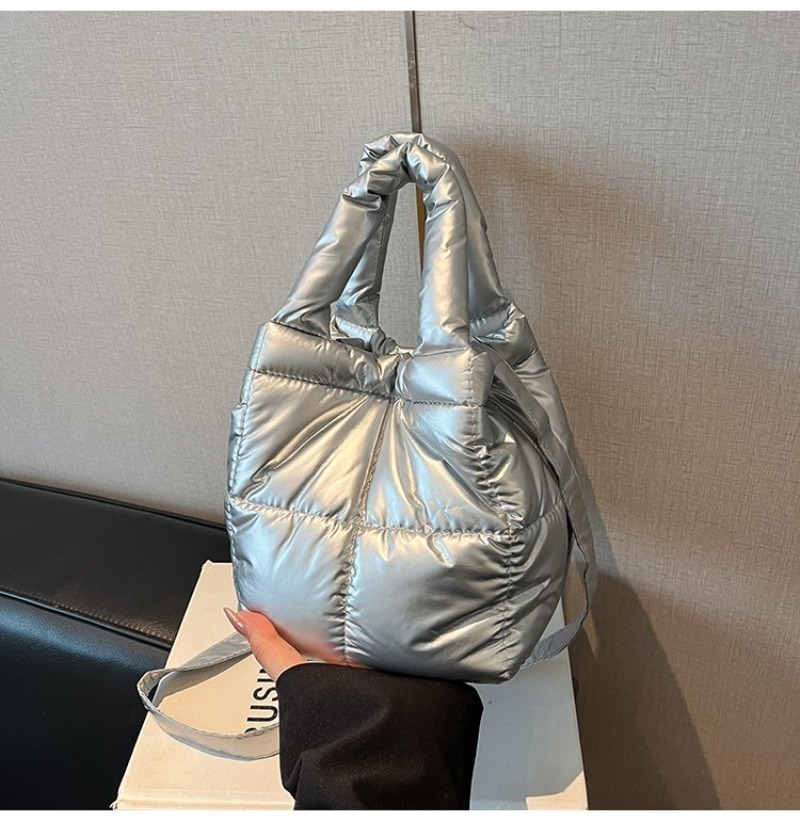 Women's Silver Quilted Nylon M - Women Hand Bags For Office ulasan dan harga