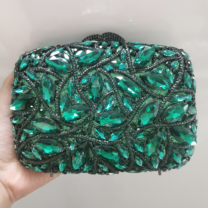 Large AB Rhinestone Crystal Cl - Women Bags Golden ulasan dan harga