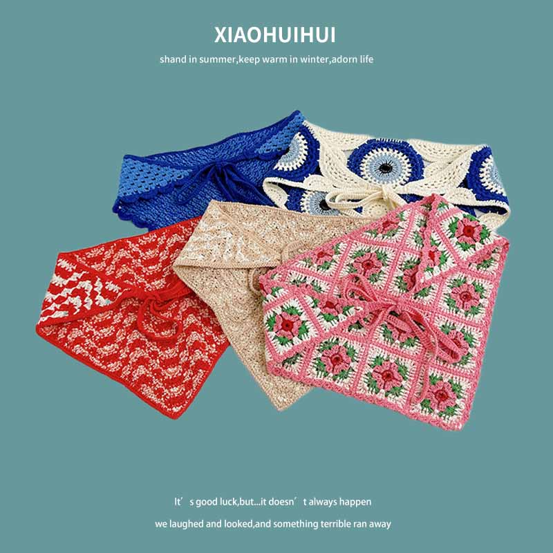 French Ins Knitted Lace Triang - Women'S Retro Bags ulasan dan harga