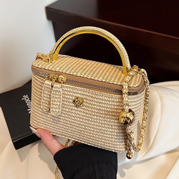 2026 new woven pattern box bag - Women Bags Golden ulasan dan harga