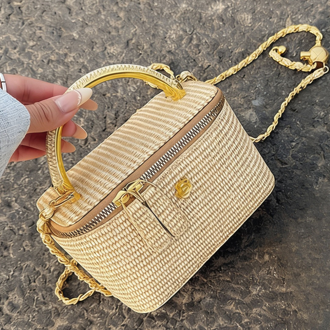 2026 new woven pattern box bag - Women Bags Golden ulasan dan harga