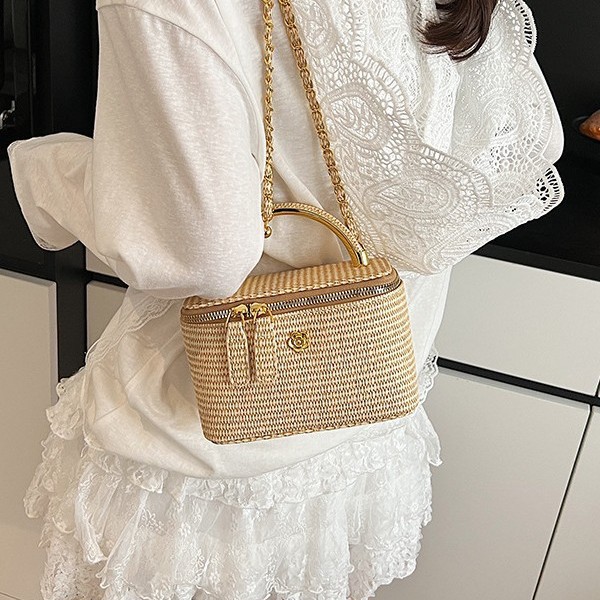 2026 new woven pattern box bag - Women Bags Golden ulasan dan harga